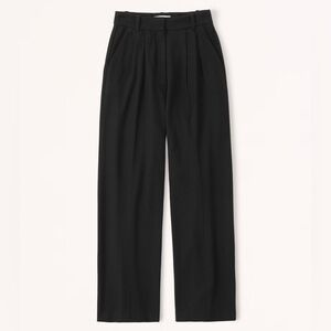 Tailored Brushed Suiting Wide Leg Pant Abercrombie new